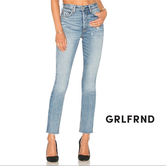 GRLFRND Denim - NEW Grfrnd Karolina High Rise Skinny Raw hem in Last Dance